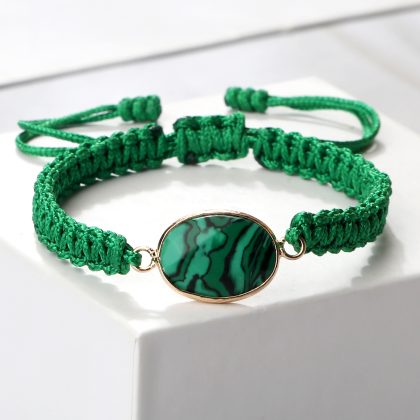 Green Thread Braided String Bracelets