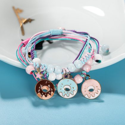 Cute Donut Alloy Accessories Ceramic Beads Bracelet
